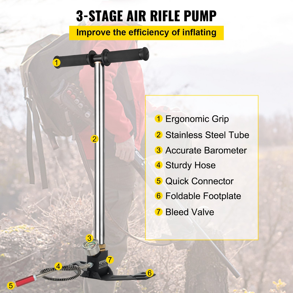 Bomba PCP para pistola de aire comprimido VEVOR 4500 PSI