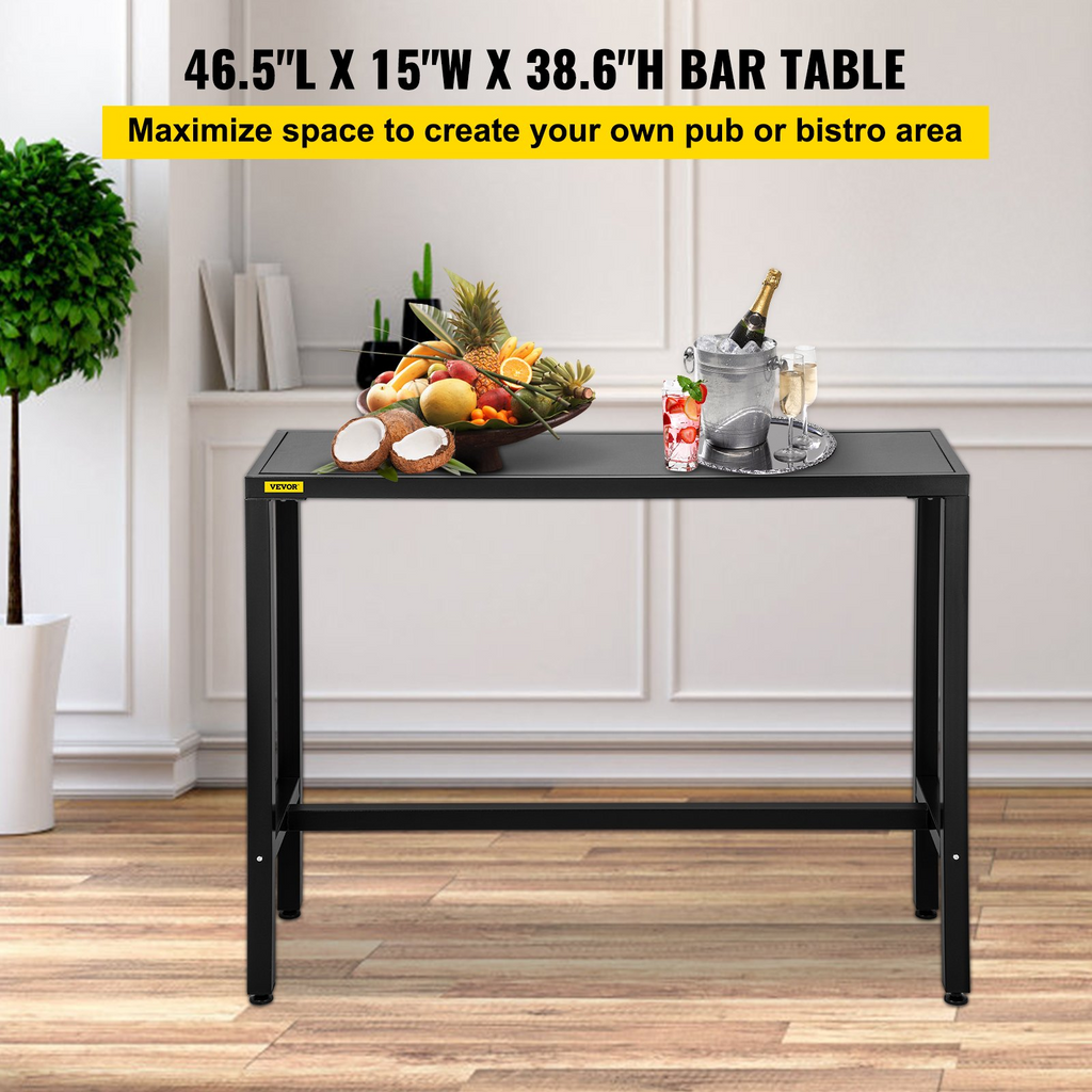 Mesa de bar para exteriores VEVOR 127 cm de largo x 38 cm de ancho x 98 cm de alto