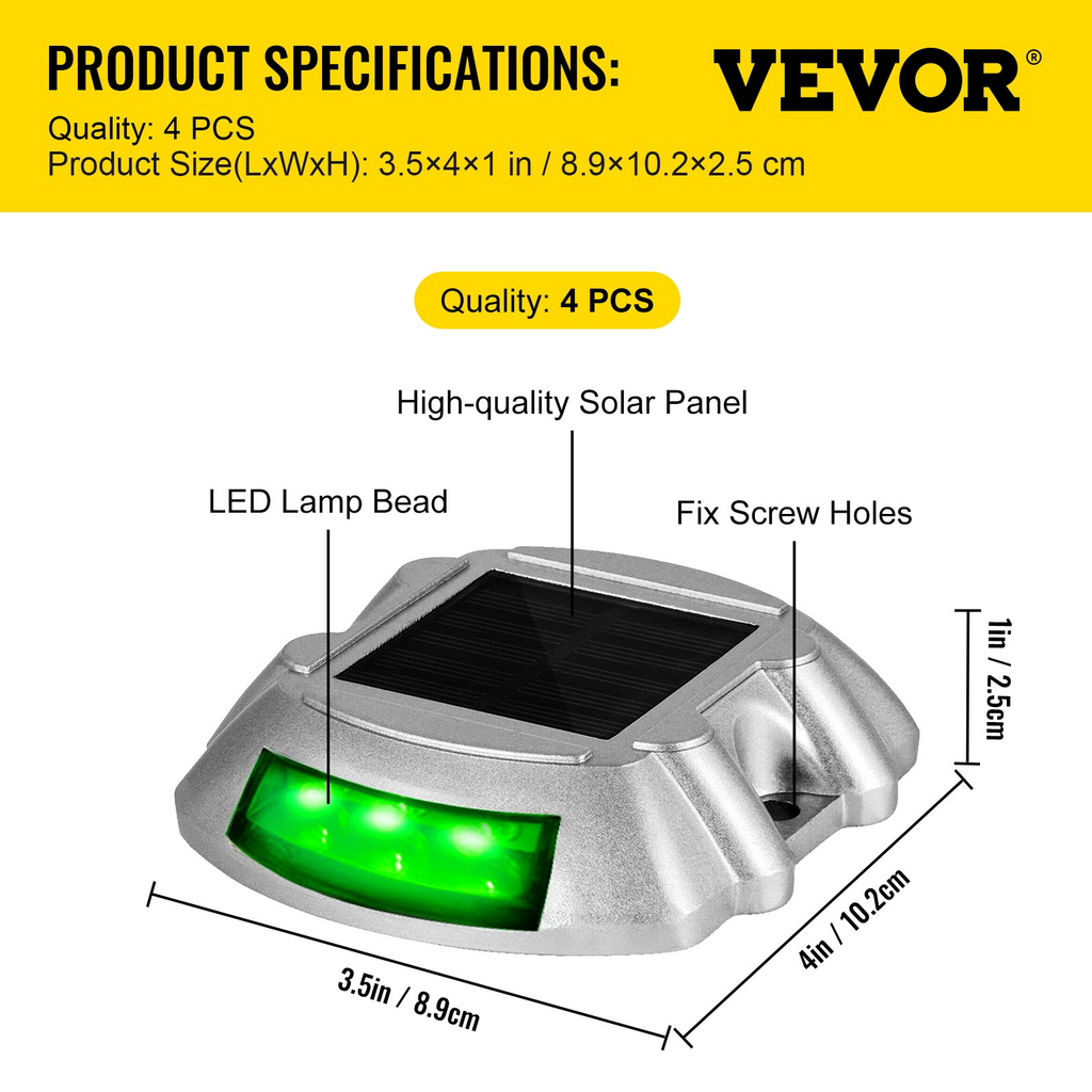 Luces de entrada para vehículos Vevor 6 LED para advertencia de caminos