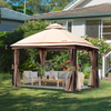 VEVOR Carpa de patio para 10-12 personas 10 x 13 pies con mosquitero estructura de metal y poliéster recubierto de PU de 180 G