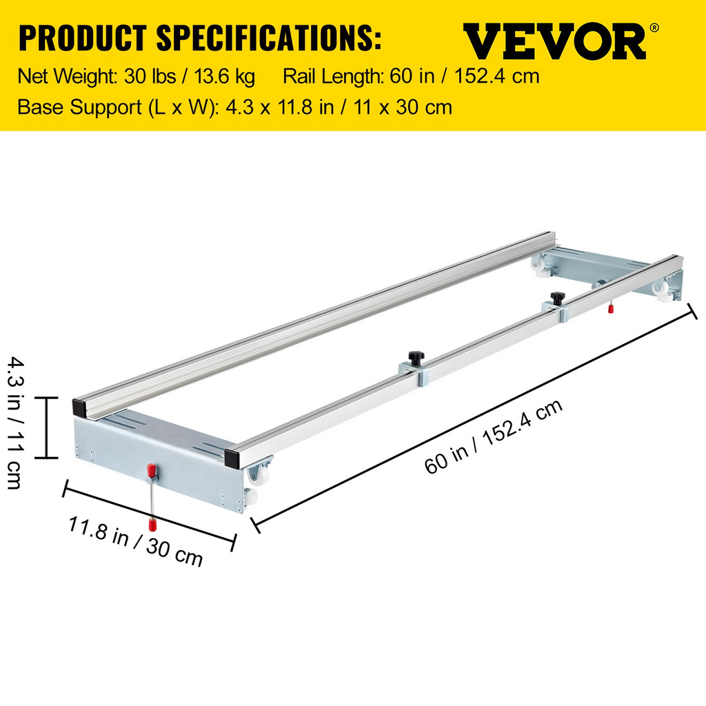 VEVOR Router Sled 60 pulgadas / 152,4 cm de ancho