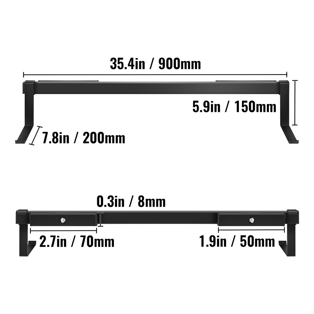 Soportes para jardineras de ventana VEVOR de 88 libras de 35,4 x 7,8 x 5,9 pulgadas