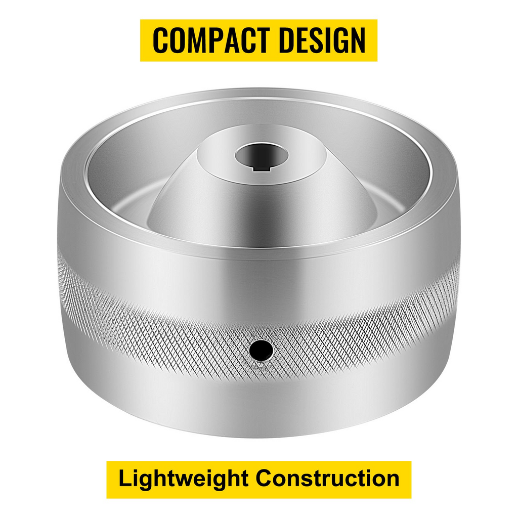 VEVOR Rueda de transmisión para amoladora de banda de 5" de diámetro cuchillos de 2" x 72" con orificio/eje de 5/8"