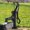 VEVOR Antique Hand Water Pump 14.6 x 5.9 x 25.6 inch Pitcher Pump w/Handle Cast Iron Well Pump w/ Pre-set 0.5" Holes for Easy Installation Old Fashion Pitcher Hand Pump for Yard Ponds Garden Black