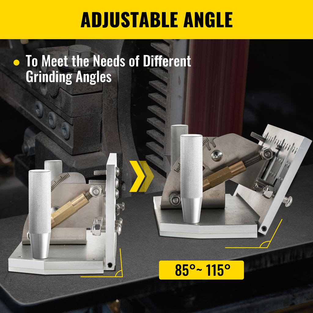 Plantilla para afilador de cinta VEVOR de 9-4/5'' de largo ángulo ajustable de 85° a 115°