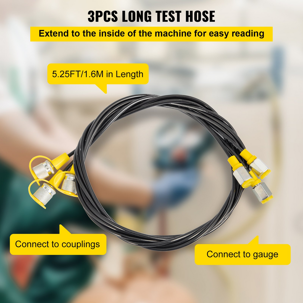 Kit de prueba de presión hidráulica VEVOR acoplamientos de 25/40/60 Mpa/11