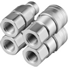 Acoplamiento hidráulico de conexión rápida para minicargadoras VEVOR cuerpo de 1/2" NPT de 1/2" 2 pares acoplador rápido hidráulico de 27.6 MPa (ISO 16028)