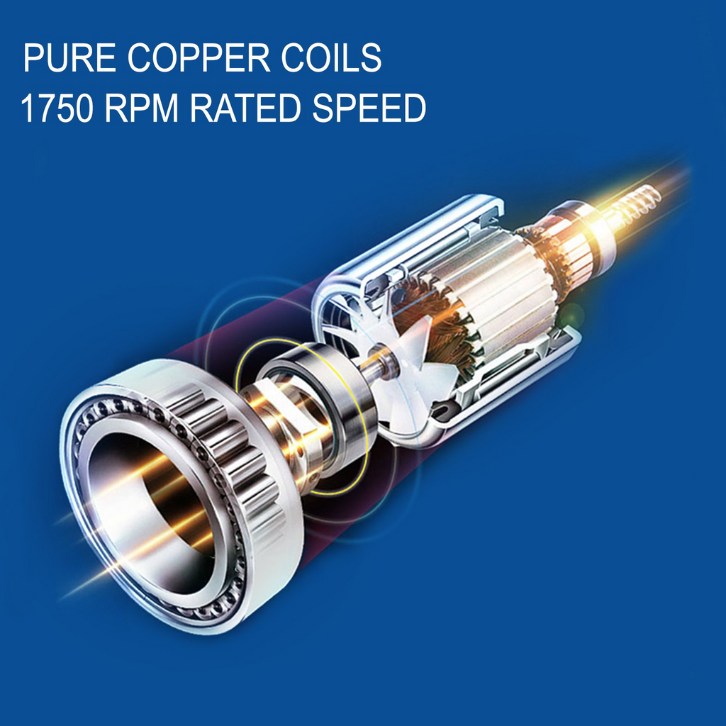 Motor de CC VEVOR velocidad nominal 1750 RPM motor eléctrico de 1 HP y 12 V