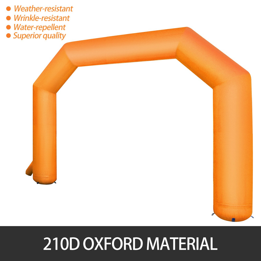 Arco inflable VEVOR naranja de 20 pies arco inflable hexagonal con soplador incorporado de 100 W