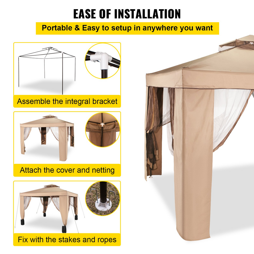 VEVOR Carpa para exteriores con dosel sombra de 10' x 10' para fiestas