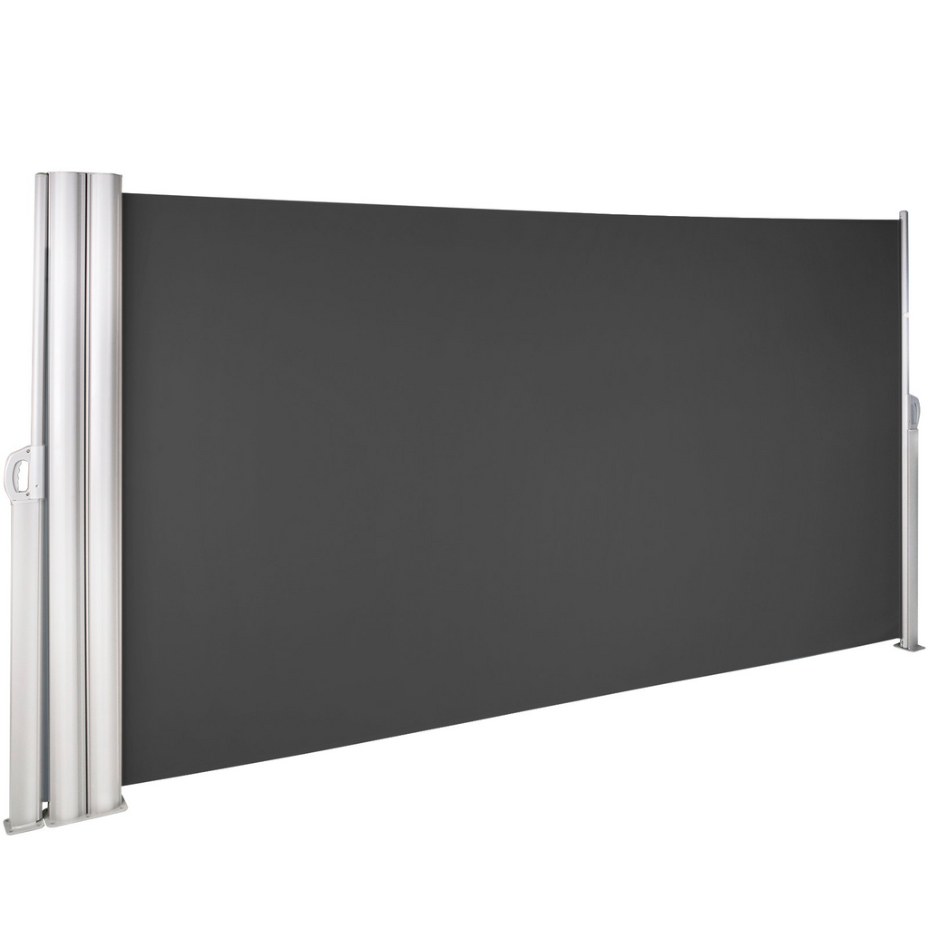 Toldo retráctil negro VEVOR de 236" x 71" resistente a la oxidación y de aluminio