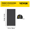 VEVOR EVA Foam Faux Teak Boat Decking Sheet 94.5 X 47.2 Inch 5MM Thick Non-Skid Self-Adhesive for Marine Yacht RV Swimming Pool Garden Boat Flooring Sheet (Black + White Seam, 94.5" x 47.2")