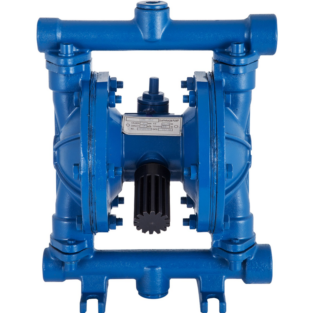 Bomba de diafragma doble operada por aire VEVOR, entrada y salida de 1/2 pulg., cuerpo de hierro fundido, 3 GPM y máx. 90 PSI, bomba de transferencia neumática con diafragma de nitrilo para petróleo, diésel, aceite y fluidos de baja viscosidad