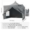 VEVOR Carpa plegable de 10 x 10 pies con paredes