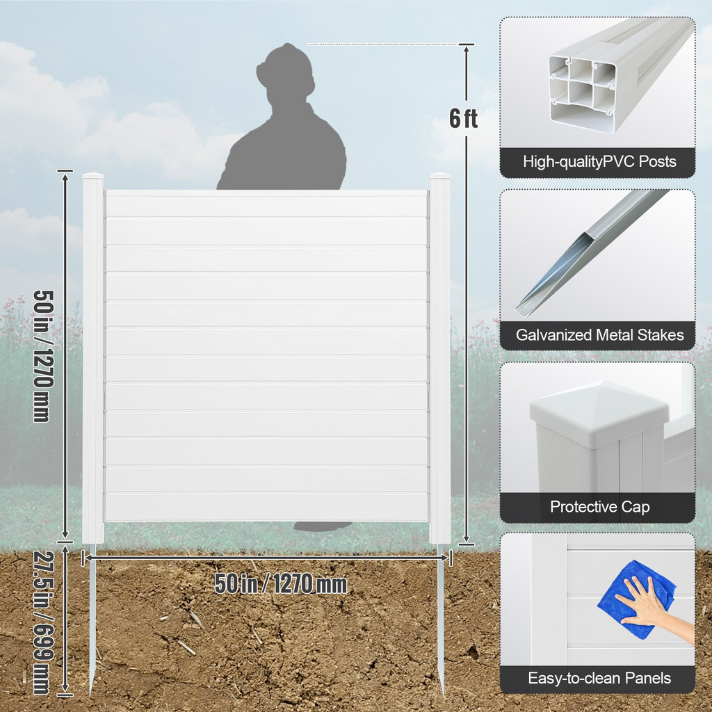 Mamparas de privacidad VEVOR 50'' x 50'' para aire acondicionado piscina y botes de basura (4 paneles)