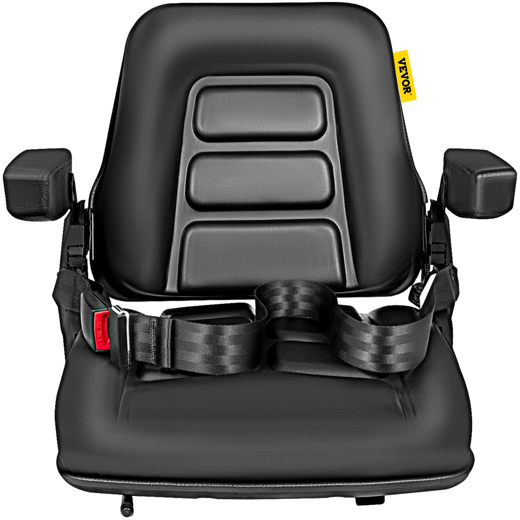 Asiento plegable universal para montacargas VEVOR con cinturón de seguridad retráctil