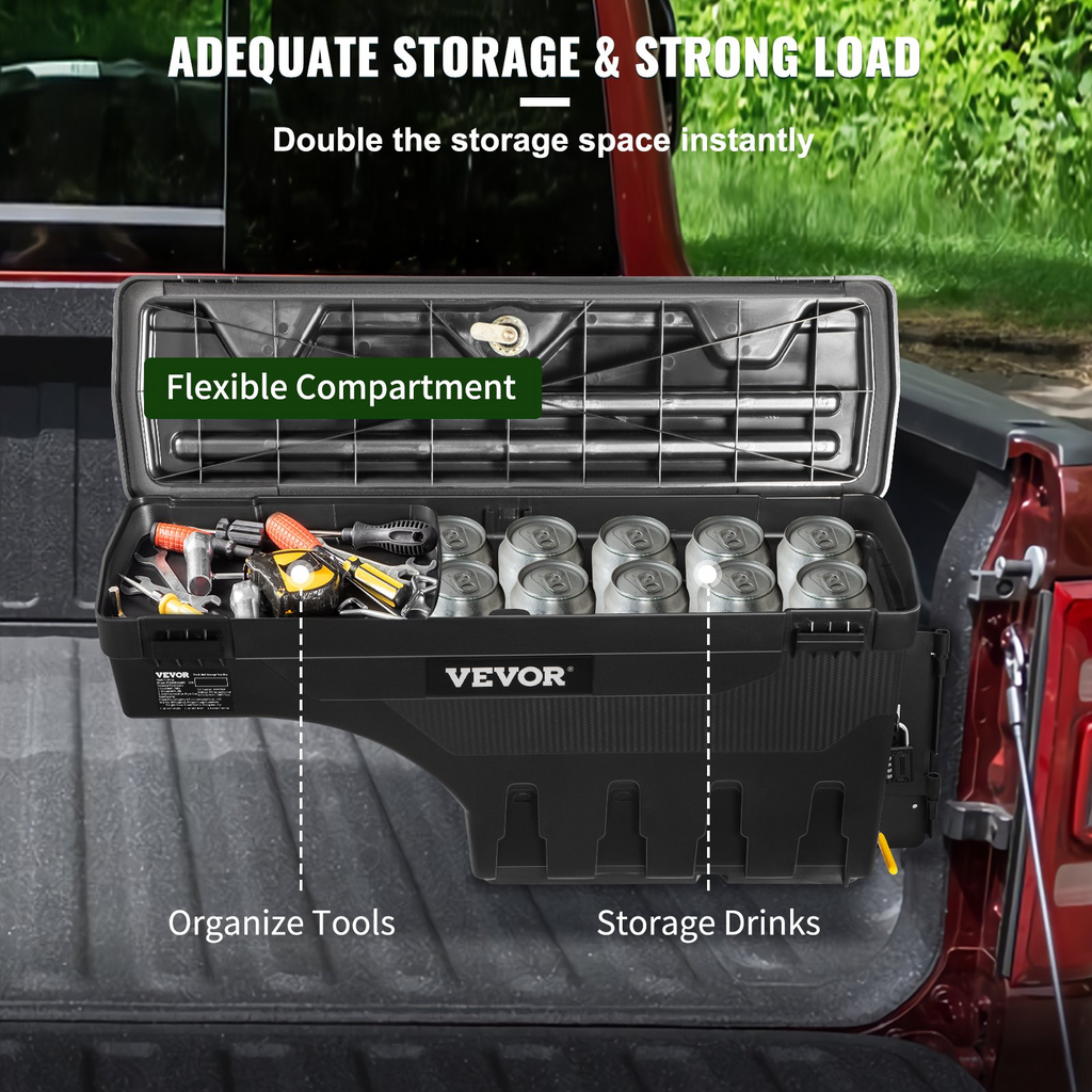 Caja de herramientas para almacenamiento VEVOR para Dodge Ram 1500 2019-2021 izquierda y derecha