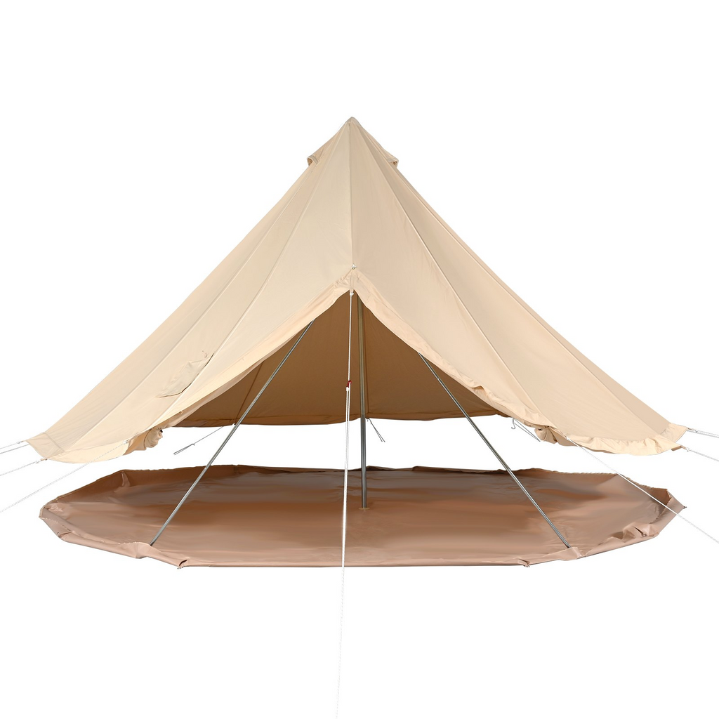 Tienda de campaña de lona para 12 personas carpa tipo yurta grande transpirable e impermeable 6,9 m x 6,9 m x 35,5 cm (diámetro de 7 m)