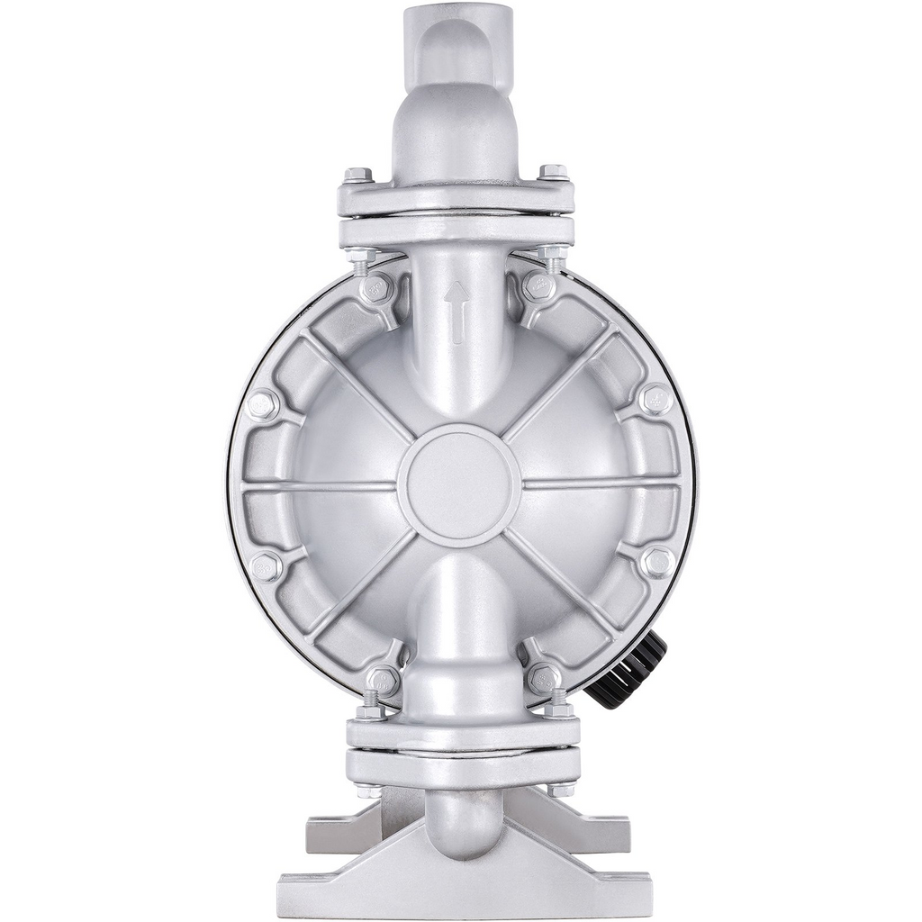 Bomba de diafragma doble operada por aire VEVOR, 44 GPM, máx. 115 PSI Bomba de transferencia neumática de aceite usado con 2 diafragmas adicionales, entrada y salida de 1-1/2 pulgada Bomba de diafragma de aleación de aluminio para aceite de grasa diésel