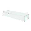 VEVOR Protector de viento de vidrio para mesa de fogata rectangular de 29 x 13 x 6,5 pulgadas