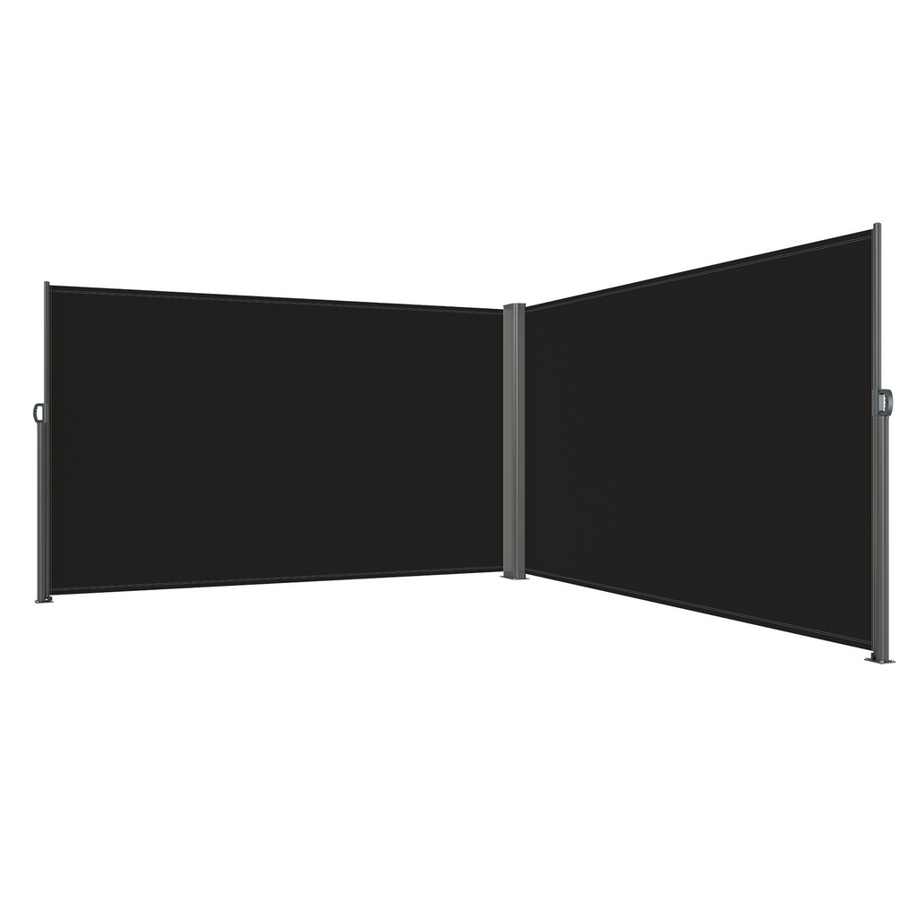 Toldo retráctil negro VEVOR de 236" x 71" resistente a la oxidación y de aluminio