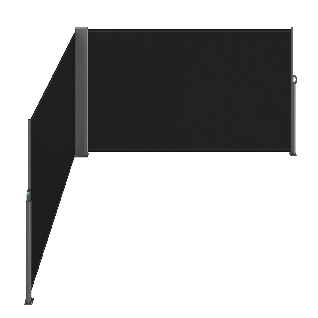 Toldo retráctil negro VEVOR de 236" x 71" resistente a la oxidación y de aluminio