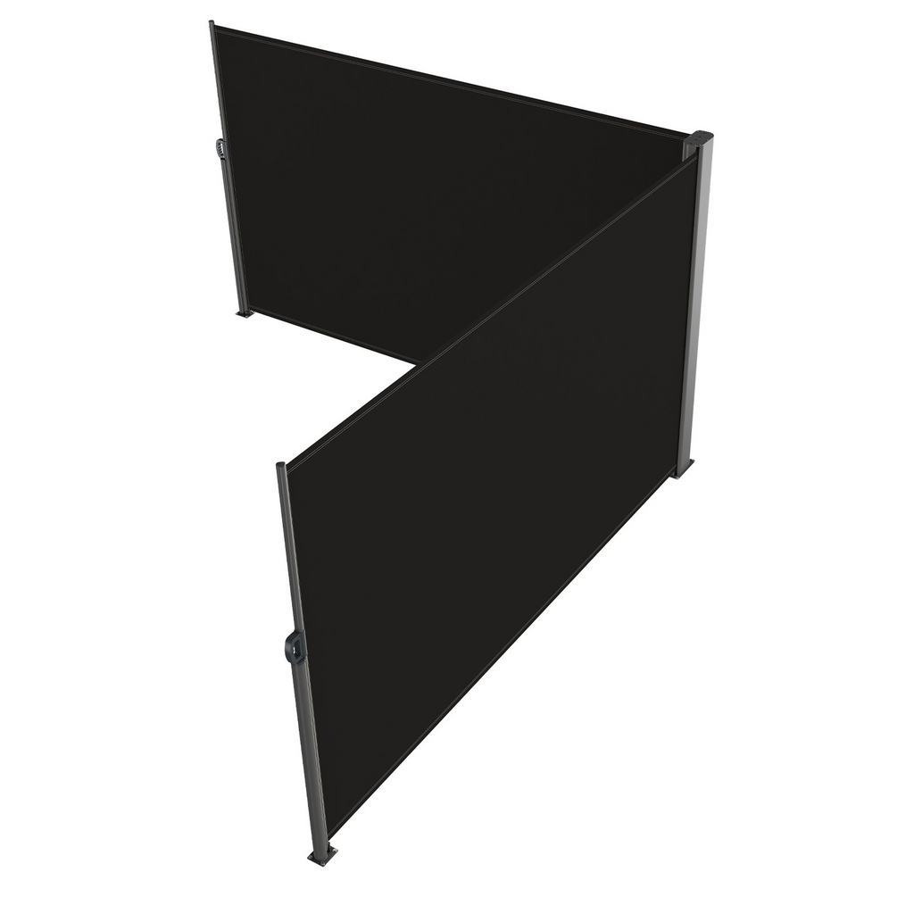 Toldo retráctil negro VEVOR de 236" x 71" resistente a la oxidación y de aluminio