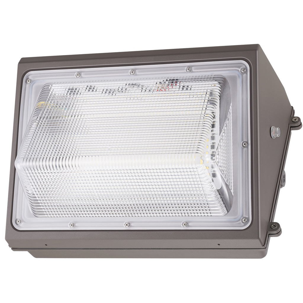 Paquete de 4 luces LED de pared 120W 11,000lm 5000K iluminación comercial para exteriores luminaria de seguridad con detección de luz inteligente 240 LEDs IP65