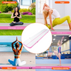 Colchoneta inflable de 4 pulgadas con bomba eléctrica para gimnasio yoga porristas playa y agua 16 pies rosa