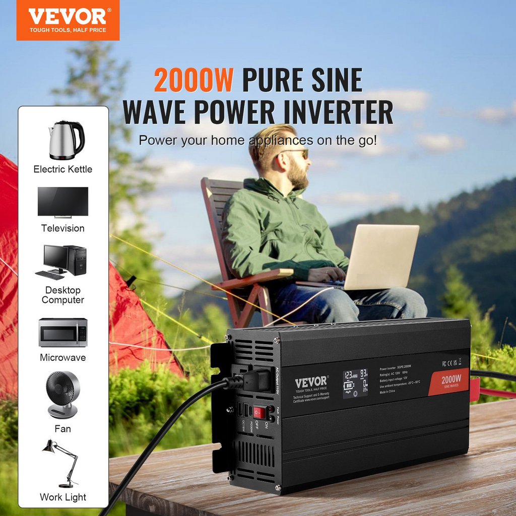 Inversor de onda sinusoidal pura, 2000 vatios