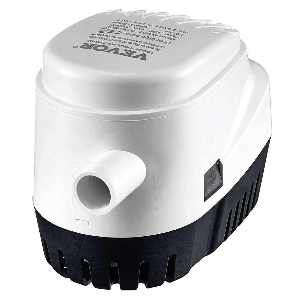 Bomba de achique VEVOR 750 GPH 12 V sumergible automática diámetro de salida de 0,7"