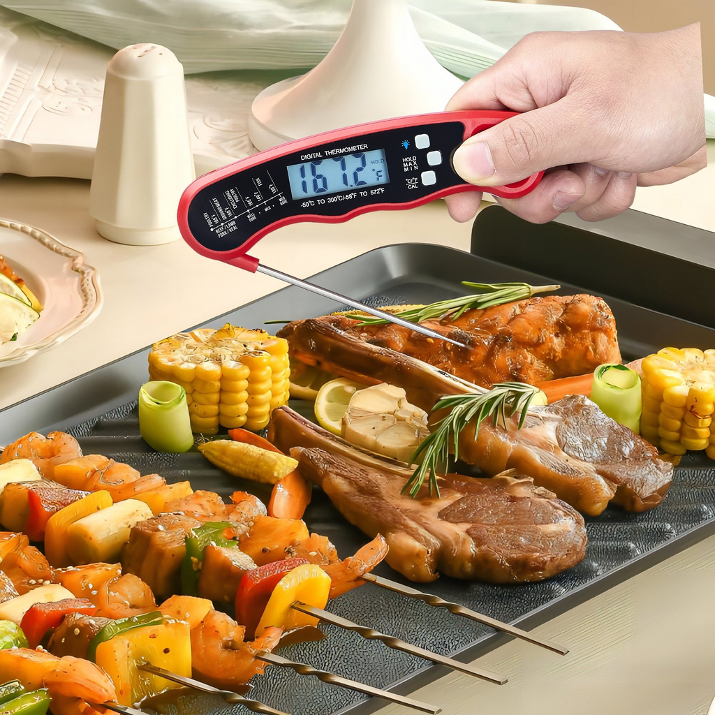 VEVOR Grillers Instant Read Meat Thermometer for Grill and Cooking, Best Waterproof Ultra Fast Thermometer with Backlight & Calibration, Digital Food Probe for Kitchen, Outdoor Grilling and BBQ