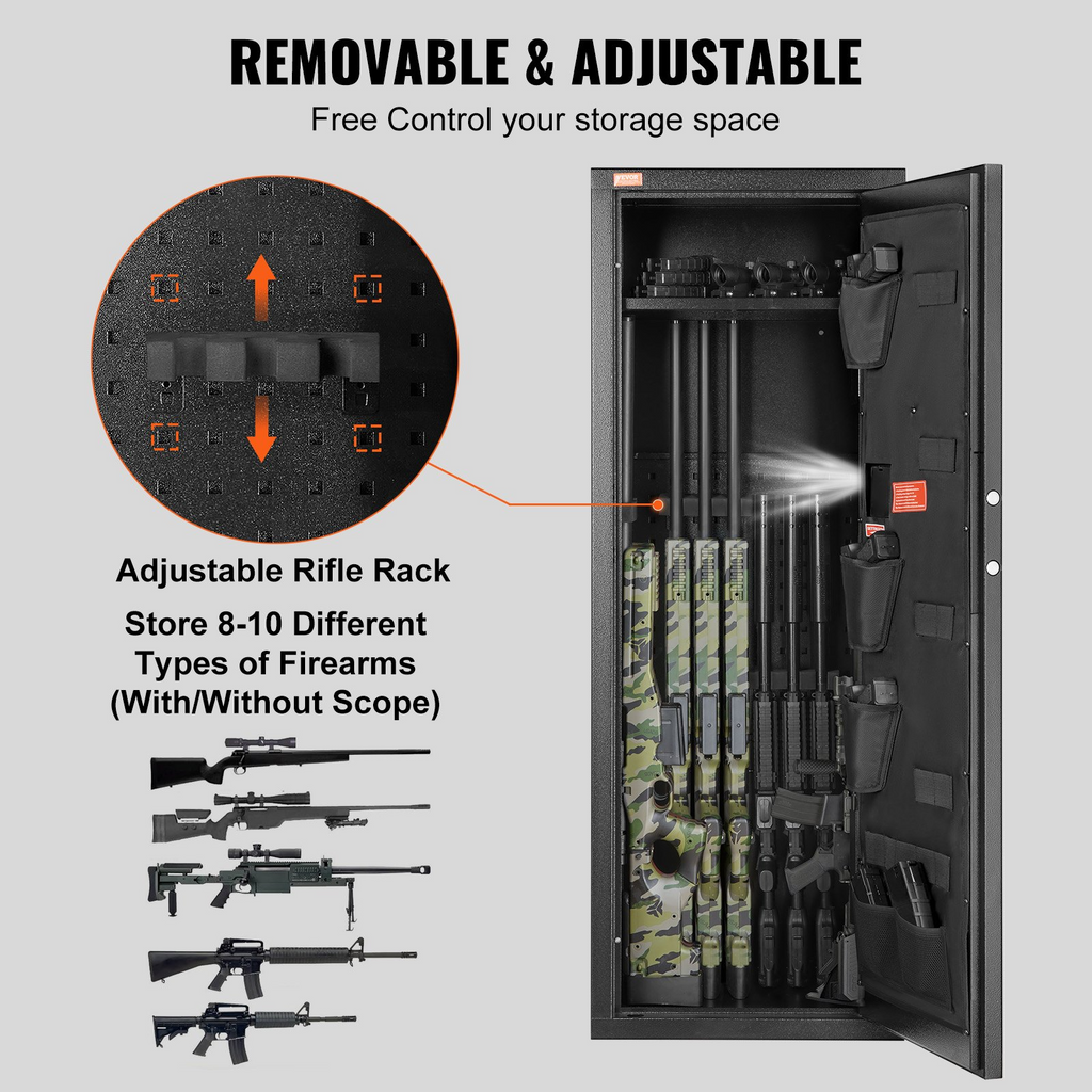 VEVOR Caja fuerte para 8-10 rifles