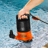 Bomba de uso general VEVOR 1 HP 4000 GPH alto caudal altura 31 pies con cable 10 pies para drenar piscinas estanques sótanos