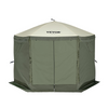 VEVOR Carpa plegable con toldo de 6 lados plegable de 10 x 10 pies con mosquitera verde militar