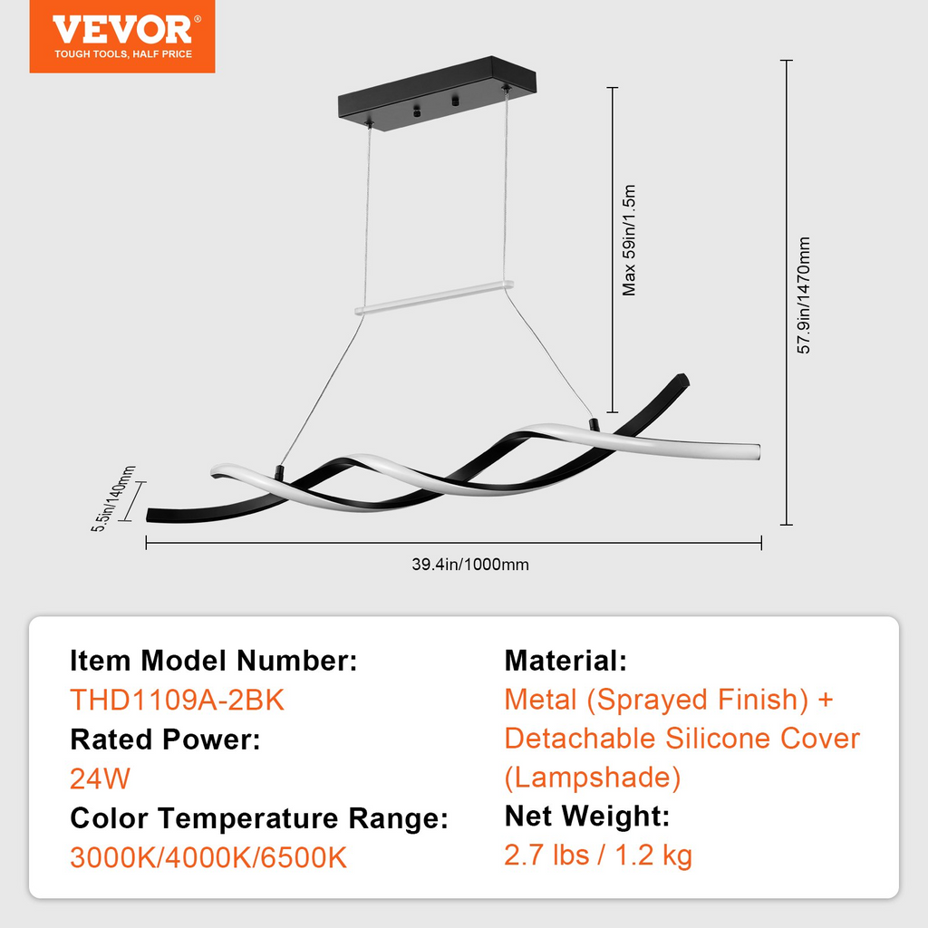 Lámparas de araña modernas VEVOR LED