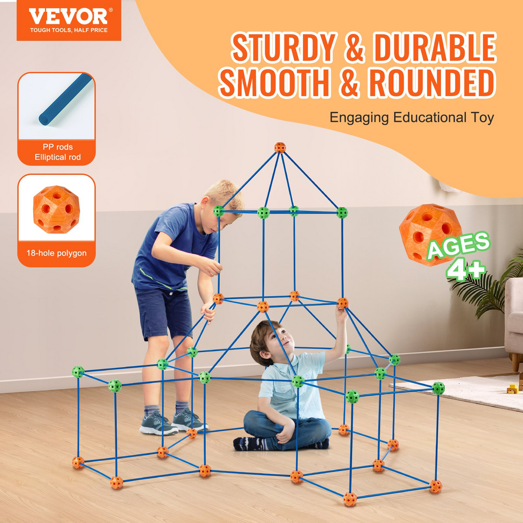 VEVOR Kit de construcción de carpas y fortalezas para niños 120 piezas