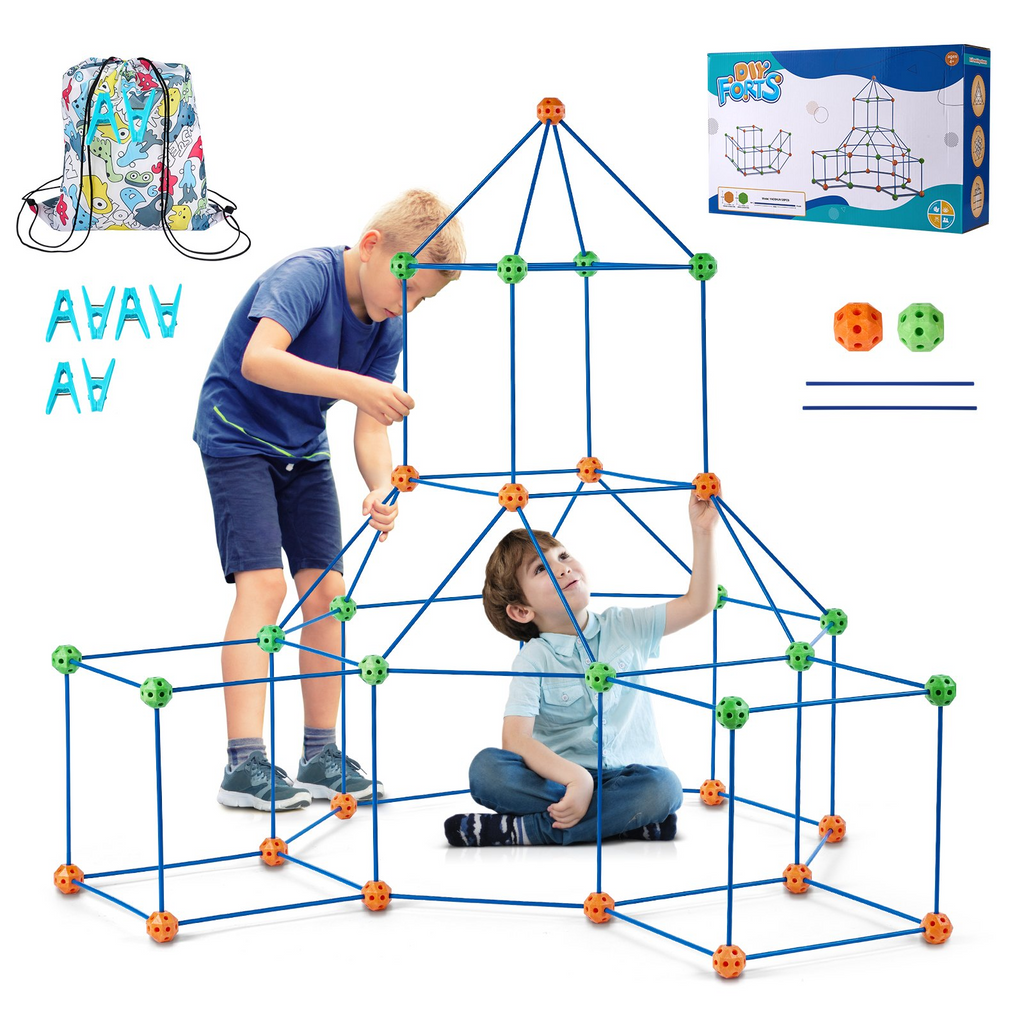 VEVOR Kit de construcción de carpas y fortalezas para niños 120 piezas