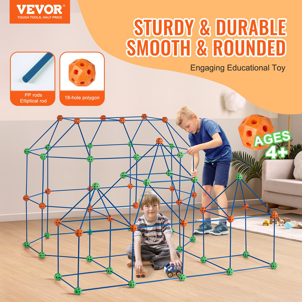 VEVOR Kit de construcción de carpas y fortalezas para niños Juego de construcción STEM Castillo 180 piezas