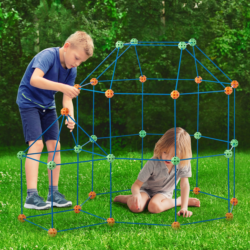 VEVOR Kit de construcción de carpas y fortalezas para niños Juego de construcción STEM Castillo 180 piezas