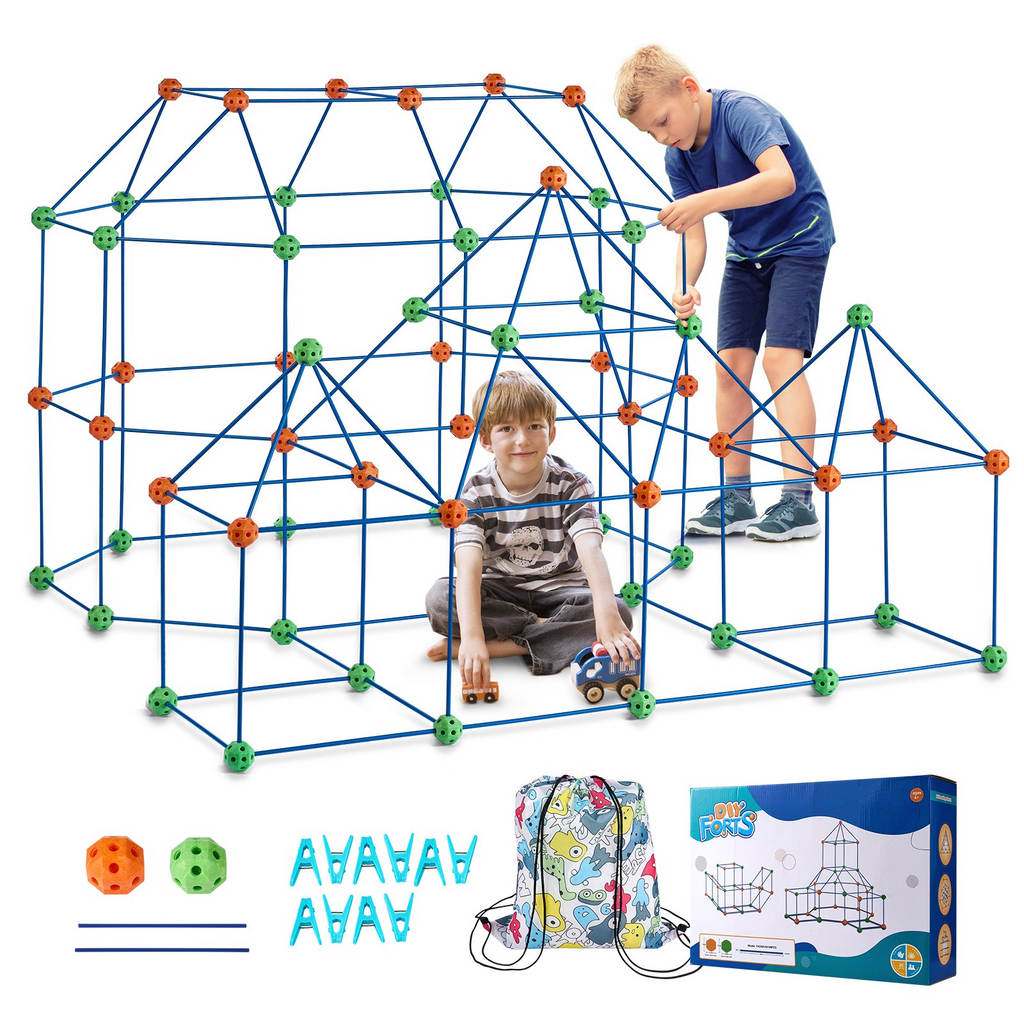 VEVOR Kit de construcción de carpas y fortalezas para niños Juego de construcción STEM Castillo 180 piezas