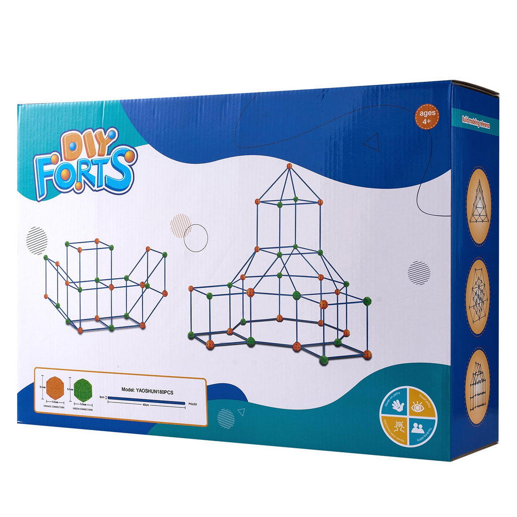 VEVOR Kit de construcción de carpas y fortalezas para niños Juego de construcción STEM Castillo 180 piezas