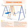 Columpios VEVOR para patio trasero 6 en 1 capacidad de 440 libras de metal