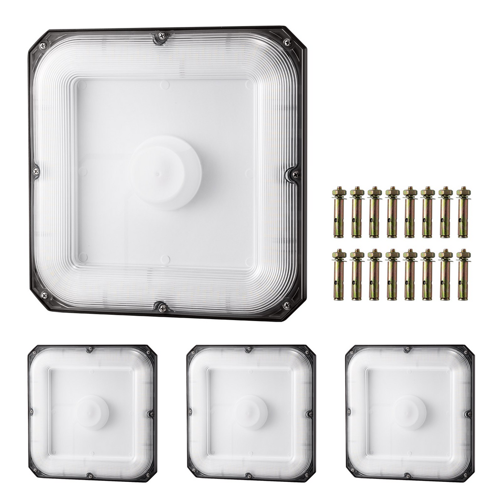 VEVOR - Paquete de 4 luces LED para marquesina 80 W 8800 lm 5000 K