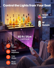 Expositor de botellas de licor con iluminación LED