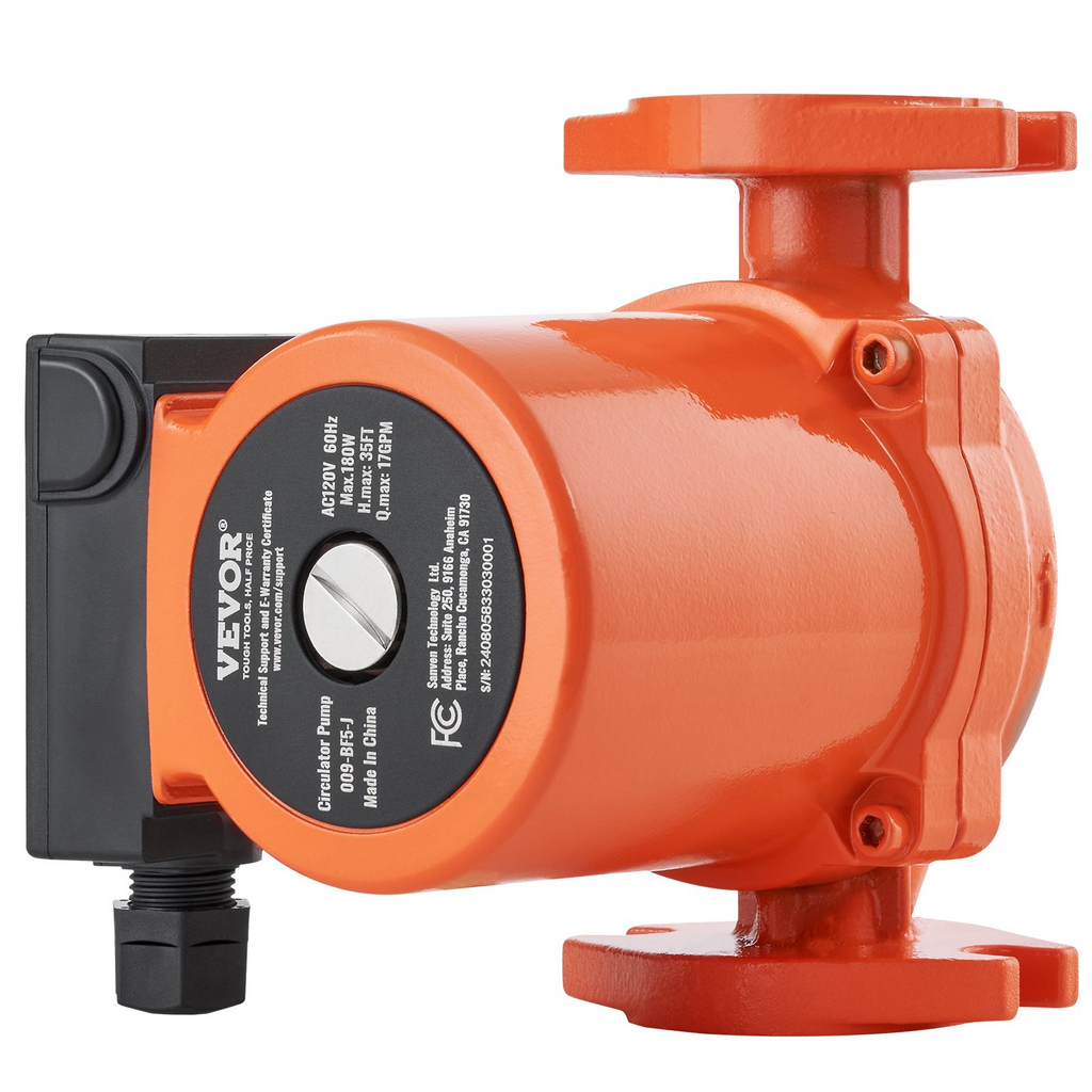 Bomba de circulación de agua caliente VEVOR 009-BF5-J 110 V 180 W 17 GPM Bomba de recirculación