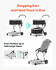 Carrito de compras plegable con ruedas, capacidad de 90 kg