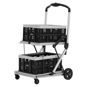 Carrito de compras plegable con ruedas, capacidad de 90 kg