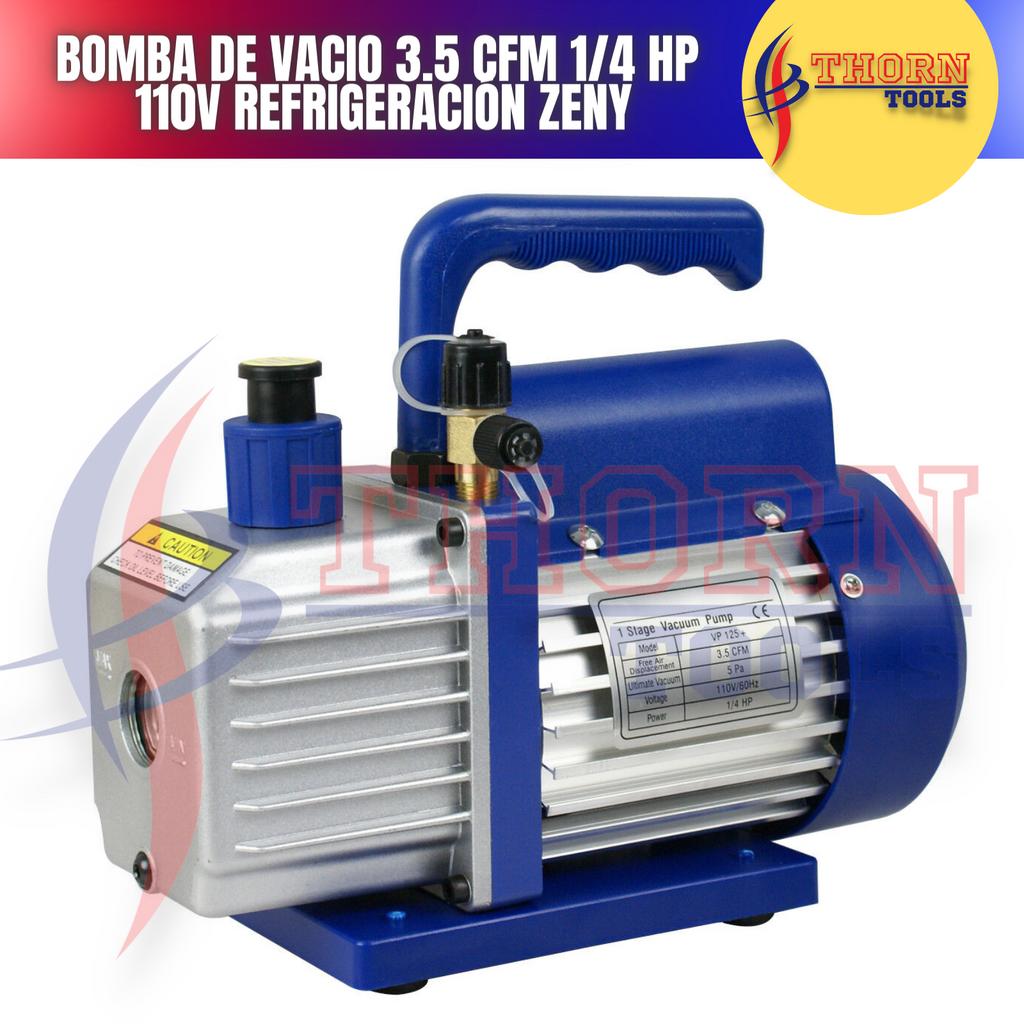 Bomba De Vacio 3.5 Cfm 1/4 Hp 110v Refrigeración Zeny