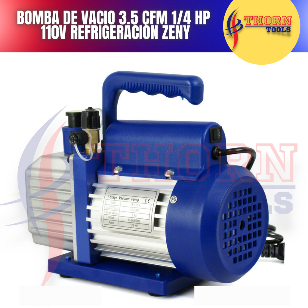 Bomba De Vacio 3.5 Cfm 1/4 Hp 110v Refrigeración Zeny